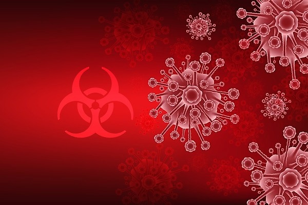 EPS 해외이미지 포스터 과학 백그라운드 컨셉 일러스트 텍스트 추상 경고 안전 빨간색 우주 열 환경오염 바이러스 질병 위험 심볼 사인 예방 생물학 감염 미생물 박테리아 인플루엔자 전염병 해외일러스트 교육 컬러 무늬 의학 생물 파일형식 벡터 이미지허브