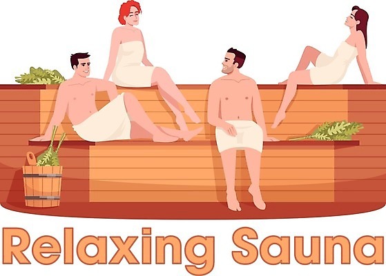 EPS 해외이미지 전신 여자 남자 일러스트 휴식 앉기 여러명 성인 스파 뜨거움 테라피 사우나 성인만 해외일러스트 다수 컨셉 모션 사람 뷰티 파일형식 벡터 이미지허브