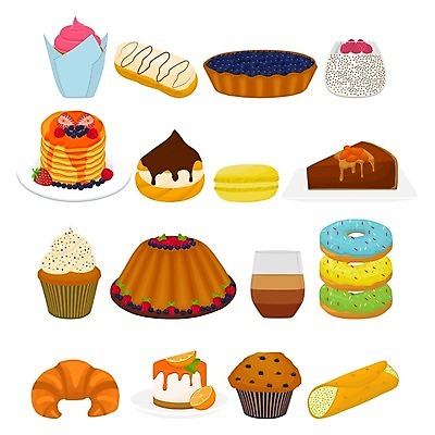 EPS 해외이미지 접시 열매 음식 과일 일러스트 디저트 사탕 쿠키 과자 케이크 상점 초콜릿 빵집 신선 도넛 달콤 컵케이크 컵받침 크림 머핀 시럽 유리그릇 젤리 푸딩 요거트 와플 마카롱 팬케이크 무스 스무디 커스터드 타르트 페스츄리 해외일러스트 식물 그릇 식기 음료 빵 유리 유제품 맛 받침대 파이_빵 파일형식 벡터 이미지허브