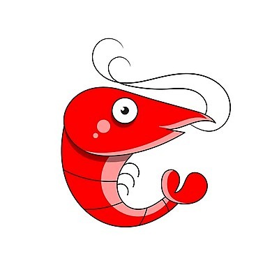 EPS 해외이미지 동물캐릭터 일러스트 새우 사람없음 해외일러스트 일러캐릭터 동물 캐릭터 갑각류 파일형식 벡터 이미지허브