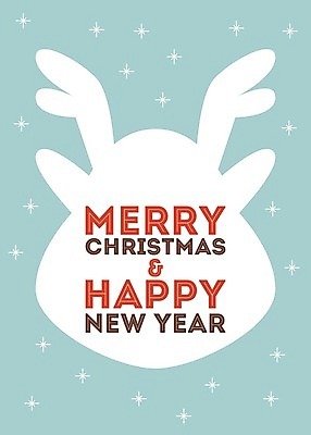 EPS 해외이미지 크리스마스 일러스트 새해 타이포그라피 사람없음 루돌프 연하장 해피뉴이어 민트색 해외일러스트 문자 기념일 컬러 사슴 카드_감사 새해인사 파일형식 벡터 이미지허브