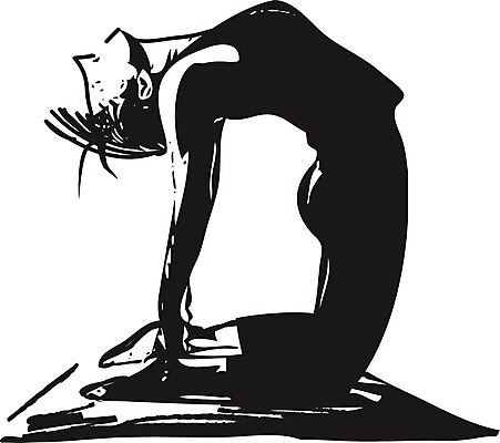 EPS 해외이미지 여자 일러스트 요가 건강 한명 사람 성인 검은색 요가자세 흰색 필라테스 성인여자한명만 해외일러스트 1 웰빙 컬러 포즈 운동 여자한명만 성인여자만 파일형식 벡터 이미지허브