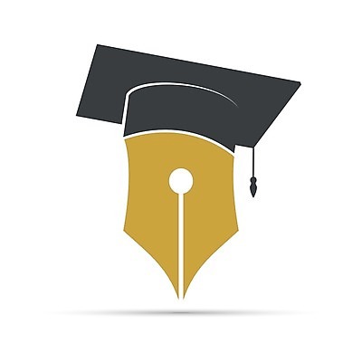 EPS 해외이미지 일러스트 학사모 졸업 사람없음 심볼 펜촉 해외일러스트 모자_잡화 교육 펜 파일형식 벡터 이미지허브