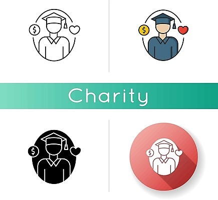 EPS 해외이미지 일러스트 졸업 사람모양 사람없음 세트 도움 기부 장학생 자선단체 해외일러스트 모양 학생 교육 컨셉 그룹 자선 파일형식 벡터 이미지허브