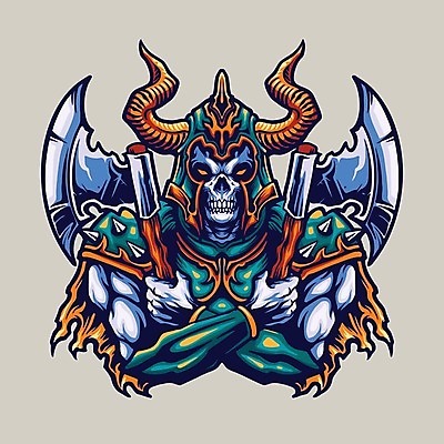 EPS 해외이미지 디자인 실루엣 무기 얼굴 백그라운드 티셔츠 일러스트 수염 골격 뿔 미술 머리 라벨 힘 수확 죽음 중세 역사 칼 보호 헬멧 문신 심볼 사인 복고 군용 싸움 전쟁 도끼 방패 병정 전사 갑옷 나쁜 마스코트 스칸디나비아 옛날 해골모형 해외일러스트 컨셉 셔츠 농업 모션 문화예술 군대 프레임 촬영기법 신체부위 모형 보호장비 파일형식 벡터 이미지허브