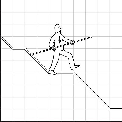 EPS 해외이미지 선 컨셉 돈 일러스트 비즈니스 그래프 경사 금융 경제 걷기 검은색 흰색 비즈니스맨 막대기 떨어짐 만화 그림 수익 부정적 적자 해외일러스트 남자 감정 컬러 모션 직장인 재산 파일형식 벡터 이미지허브