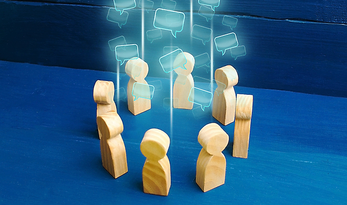 포토 JPG 해외이미지 말풍선 실내 사람없음 말_게임 그룹 파란배경 소통 해외포토 백그라운드 컨셉 내부 파란색 파일형식 이미지허브