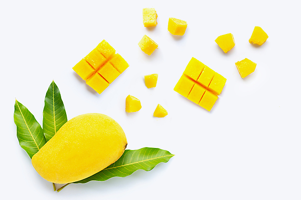 포토 JPG 해외이미지 잎 실내 사람없음 열대과일 흰배경 슬라이스 망고 과일조각 해외포토 식물 조각 백그라운드 과일 내부 흰색 파일형식 이미지허브