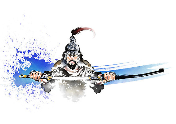 PSD 응시 남자 일러스트 캘리그라피 붓터치 한명 사람 상반신 성인 한국인 칼 전통의상 군복 번짐 검술 장군 검집 넣기 대장군 성인남자한명만 국내일러스트 직업 1 전통 시선 유니폼 모션 동양인 남자한명만 성인남자만 파일형식 효과