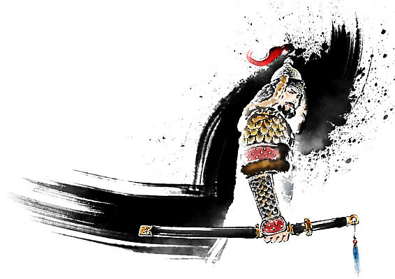 PSD 응시 남자 일러스트 캘리그라피 붓터치 한명 들기 사람 상반신 성인 한국인 번짐 검술 장군 대장군 전투복 성인남자한명만 국내일러스트 직업 1 시선 모션 동양인 남자한명만 성인남자만 파일형식 효과