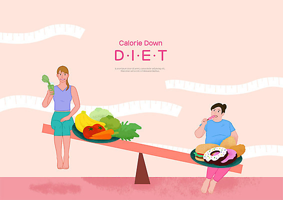 전신 PSD 여자 다이어트 채소 과일 일러스트 줄자 미소 사람 앉기 성인 두명 운동복 치킨 햄버거 비교 도넛 먹기 비만 시소 저칼로리 저칼로리식단 성인여자만 국내일러스트 옷 컨셉 모션 디저트 패스트푸드 표정 자 건강 놀이기구 몸매 식단 닭고기요리 여자만 성인만 파일형식