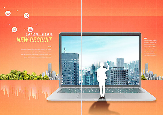 PSD 템플릿 표지디자인 북디자인 출판디자인 실루엣 내지 리플렛 북커버 빌딩 팜플렛 사람없음 건물 노트북 파이팅 구직 도시 숲 취업준비생 이미지템플릿 건축물 컨셉 모션 촬영기법 전자제품 파일형식