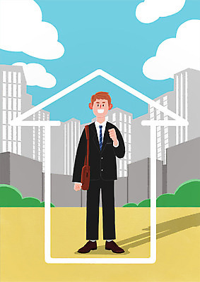 전신 PSD 남자 일러스트 아파트 주택 한명 미소 사람 정장 청년 파이팅 희망 기쁨 구직 자신감 출근 보금자리 분양 청년남자한명만 성인남자한명만 국내일러스트 1 옷 감정 컨셉 모션 부동산 표정 성인 건물 출퇴근 남자한명만 성인남자만 청년남자만 파일형식