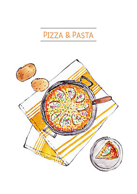 PSD 음식 일러스트 감자 피자 요리 사람없음 식탁보 냄비 조각피자 포테이토피자 국내일러스트 채소 패스트푸드 서양음식 솥 파일형식