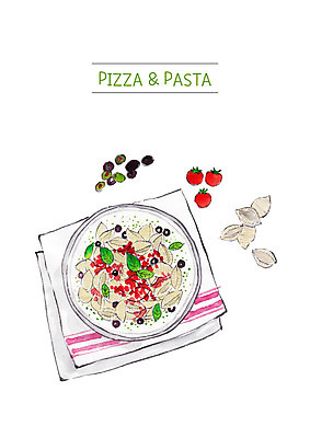 PSD 음식 일러스트 방울토마토 파스타 요리 사람없음 식탁보 올리브 국내일러스트 열매 토마토 서양음식 파일형식