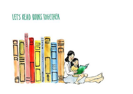 전신 PSD 여자 딸 어린이라이프 어린이 일러스트 가족 안기 모녀 엄마 사람 앉기 성인 취미 두명 책 독서 여러권 여자만 국내일러스트 라이프스타일 다수 관계 모션 파일형식