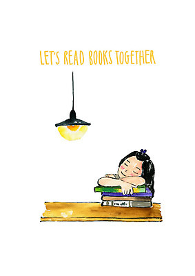 PSD 여자 어린이라이프 어린이 엎드리기 일러스트 전등 한명 미소 사람 소녀 독서 잠 책상 책더미 소녀한명만 국내일러스트 1 라이프스타일 가구 모션 조명 표정 책 무더기 여자한명만 소녀만 파일형식