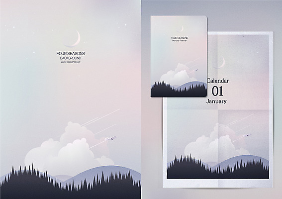구름 계절 백그라운드 겨울 일러스트 자연 하늘 비행기 풍경 사람없음 회색 달력 숲속 초승달 산등성이 계절백그라운드 그라데이션 1월 목업 겨울배경 국내일러스트 AI파일 자연요소 컬러 항공교통 산 대중교통 달 날짜 숲 생태계 파일형식 벡터