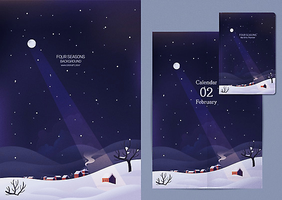 나무 계절 백그라운드 겨울 일러스트 주택 풍경 사람없음 마을 달력 보름달 야간 남색 계절백그라운드 그라데이션 2월 함박눈 눈내림 목업 눈덮임 겨울배경 국내일러스트 AI파일 자연요소 식물 컬러 컨셉 눈_날씨 건물 달 날짜 파일형식 벡터