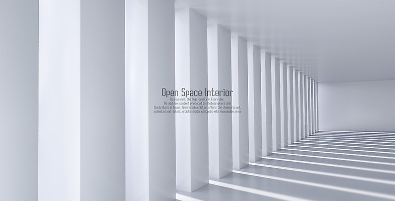 PSD 편집이미지 흑백 그림자 사람없음 빛 3D 공간 흰색 기둥 디지털합성 일렬 오픈스페이스 비어있는 편집3D 건축 컬러 촬영기법 인테리어 파일형식