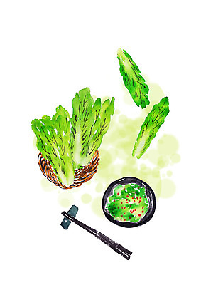 PSD 음식 일러스트 캘리그라피 젓가락 반찬 붓터치 사람없음 봄 번짐 무침 무침요리 봄나물 봄동 국내일러스트 계절 채소 수저 나물 파일형식 효과