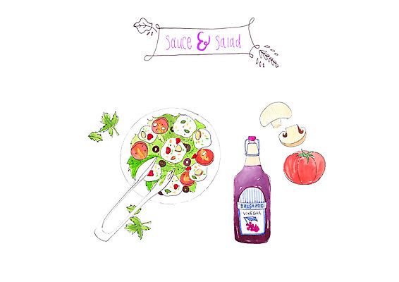 PSD 음식 토마토 일러스트 집게 사람없음 소스 양송이 발사믹소스 카프레제 국내일러스트 채소 버섯 샐러드 양념 소스_음식 파일형식