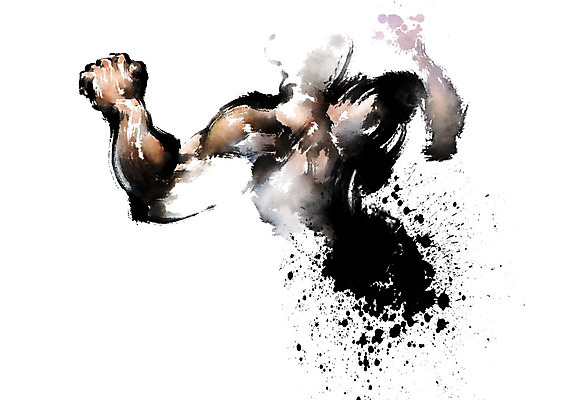 PSD 남자 일러스트 캘리그라피 근육 붓터치 한명 사람 상반신 성인 근육질 번짐 등근육 성인남자한명만 국내일러스트 1 몸매 남자한명만 성인남자만 파일형식 효과