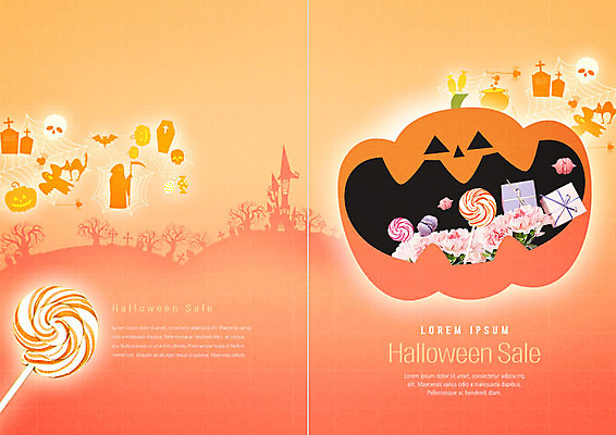 PSD 템플릿 북디자인 표지 꽃 리플렛 북커버 해골 사탕 팜플렛 사람없음 선물상자 할로윈 공동묘지 성 마녀 잭오랜턴 이미지템플릿 식물 건축물 디저트 뼈 선물 상자 무덤 파일형식