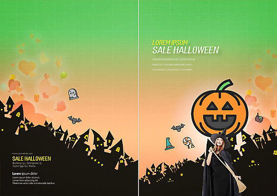 PSD 외국인 템플릿 북디자인 여자 표지 리플렛 북커버 한명 팜플렛 20대 성인 할로윈 성 마녀 마녀모자 마녀복장 마법빗자루 잭오랜턴 성인여자한명만 이미지템플릿 모자_잡화 1 건축물 사람 인종 청년 빗자루 이벤트의상 여자한명만 성인여자만 파일형식