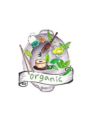 PSD 접시 일러스트 캘리그라피 젓가락 붓터치 사람없음 신선 차 찻잔 유기농 번짐 찻잎 티백 슈퍼푸드 국내일러스트 식기 웰빙 음료 잔 수저 차_음료 건강식품 파일형식 효과