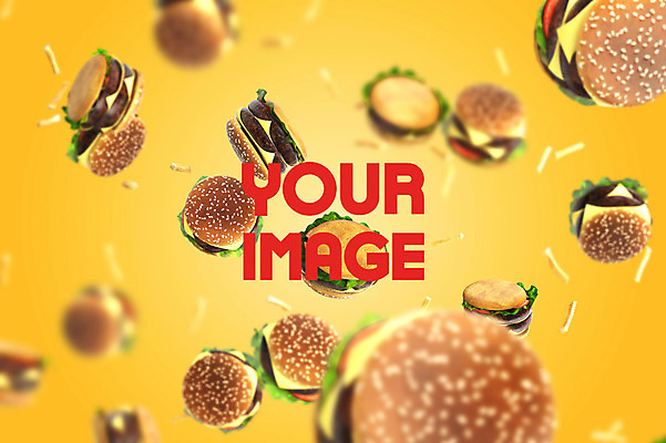 PSD 편집 편집이미지 백그라운드 사람없음 노란색 3D 햄버거 디지털합성 즐거움 오브젝트 쏟아짐 풍요 많음 편집소스 이미지편집 편집3D 감정 컬러 컨셉 모션 패스트푸드 파일형식