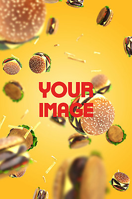 PSD 편집 편집이미지 백그라운드 사람없음 노란색 3D 햄버거 디지털합성 즐거움 오브젝트 쏟아짐 풍요 많음 편집소스 이미지편집 편집3D 감정 컬러 컨셉 모션 패스트푸드 파일형식