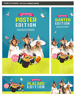 PSD 서양인 외국인 템플릿 응시 배너템플릿 여자 남자 가로배너 ZIP 포스터 세로배너 어린이 사탕 미소 사람 상반신 세명 세트 분장 할로윈 가을 현수막 컵케이크 마녀모자 마녀복장 잭오랜턴 어린이만 모자_잡화 배너 시선 계절 디저트 표정 인종 가로 세로 케이크 이벤트의상 파일형식