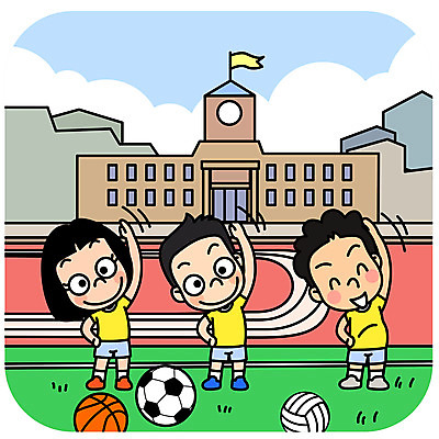 전신 여자 남자 어린이 일러스트 축구공 학교 농구공 미소 안전 사람 세명 운동 스쿨라이프 스트레칭 운동장 체육시간 안전수칙 체육복 배구공 어린이만 국내일러스트 AI파일 라이프스타일 교육 스포츠용품 공 축구용품 스포츠시설 수업 농구 표정 건강 운동복 공간 배구 체육 파일형식 벡터