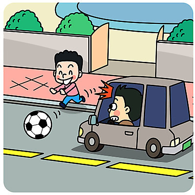 전신 남자 도로 어린이 일러스트 축구공 자동차 안전 사람 상반신 성인 두명 달리기 스쿨라이프 놀람 운전 위험 안전수칙 건너기 국내일러스트 AI파일 라이프스타일 감정 길 육상교통 컨셉 공 축구용품 학교 교통시설 모션 표정 파일형식 벡터