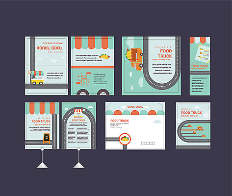 템플릿 배너템플릿 도로 음식 이벤트 사람없음 세트 현수막 전단 엽서 초대장 메뉴판 약도 차양막 푸드트럭 소봉투 행사세트 행사템플릿 AI파일 배너 길 지도 교통시설 편지봉투 카드_감사 트럭 편지 홍보물 차양 파일형식 벡터