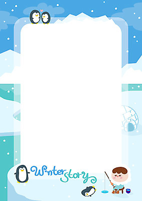 남자 어린이 겨울 여러마리 일러스트 프레임 한명 사람 얼음 외투 눈 펭귄 어린이세상 이글루 얼음낚시 천진난만 프레임일러스트 눈내림 소년한명만 국내일러스트 자연요소 1 계절 다수 컨셉 상의 조류 낚시 날씨 눈_날씨 남자한명만 소년만