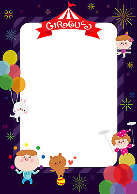 전신 한마리 여자 남자 어린이 일러스트 곰 프레임 불꽃놀이 사람 세명 토끼 서커스 그네 어린이세상 천막 풍선 삐에로가면 삐에로복장 저글링 접시돌리기 천진난만 프레임일러스트 어린이만 국내일러스트 AI파일 동물 1 컨셉 포유류 놀이 가면 반려동물 묘기 파일형식 벡터