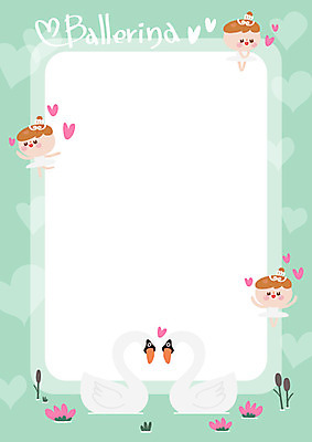 전신 여자 어린이 포즈 두마리 일러스트 프레임 미소 사람 취미 세명 하트 춤 발레 발레리나 백조 어린이세상 발레복 천진난만 프레임일러스트 소녀만 국내일러스트 AI파일 모양 옷 컨셉 2 조류 문화예술 표정 여자만 어린이만 파일형식 벡터