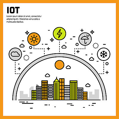 구름 일러스트 우산 빌딩 사람없음 건물 태양 맑음 도시 눈송이 비 플랫 번개 흐림 방어벽 사물인터넷 국내일러스트 AI파일 자연요소 건축물 날씨 눈_날씨 정보기술 파일형식 벡터