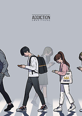 전신 PSD 학생 응시 여자 남자 교복 가방 일러스트 청소년 회색배경 사람 여러명 성인 스마트폰 걷기 횡단보도 사회이슈 중독 스마트폰중독 스몸비 국내일러스트 시선 잡화 옷 다수 백그라운드 컨셉 모션 핸드폰 스마트기기 회색 보행로 신조어 파일형식
