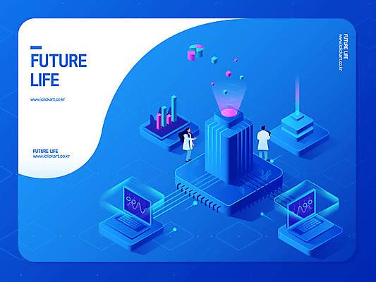 전신 여자 남자 과학 일러스트 그래프 미래 기술 실험 사람 성인 두명 라이프 파란색 빛 컴퓨터 광선 회로판 연구원 그라데이션 아이소메트릭 성인만 4차산업 빅데이터 미래산업 국내일러스트 AI파일 직업 산업 컬러 컨셉 생활 전자제품 파일형식 벡터