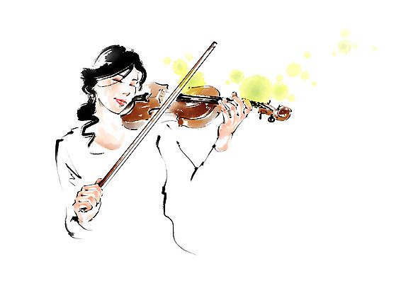 PSD 여자 연주 일러스트 캘리그라피 붓터치 한명 사람 상반신 성인 취미 연주자 바이올린 번짐 바이올리니스트 열중 성인여자한명만 국내일러스트 1 음악 현악기 음악가 여자한명만 성인여자만 파일형식 효과