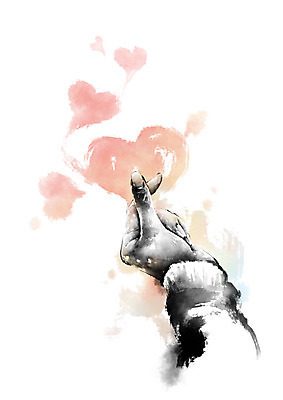 PSD 손 여자 분홍색 일러스트 캘리그라피 붓터치 한명 사람 성인 신체부위 하트 번짐 손하트 성인여자한명만 국내일러스트 모양 1 컬러 손짓 여자한명만 성인여자만 파일형식 효과