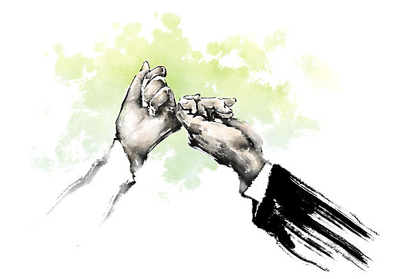 PSD 손 남자 일러스트 캘리그라피 붓터치 사람 정장 손짓 성인 두명 신체부위 약속 번짐 새끼손가락 성인남자만 국내일러스트 옷 모션 남자만 성인만 파일형식 효과