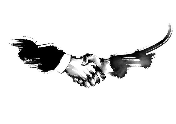 PSD 손 남자 일러스트 캘리그라피 붓터치 악수 사람 손짓 성인 두명 신체부위 번짐 성인남자만 국내일러스트 모션 남자만 성인만 파일형식 효과