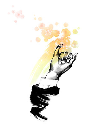 PSD 손 남자 일러스트 캘리그라피 붓터치 한명 사람 정장 손짓 성인 신체부위 약속 번짐 새끼손가락 국내일러스트 1 옷 모션 파일형식 효과