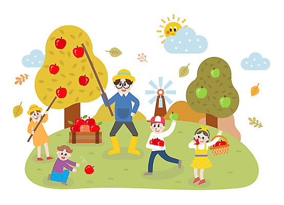 전신 학생 여자 남자 어린이 단풍 낙엽 일러스트 미소 사람 여러명 성인 야외 바구니 교사 풍차 수확 가을 장대 사과 과수원 먹기 즐거움 농장체험 사과나무 가을소풍 사과농장 사과따기 사과상자 국내일러스트 AI파일 나무 직업 계절 감정 다수 잎 농업 과일 모션 표정 상자 농장 소풍 체험학습 파일형식 벡터 가을_계절