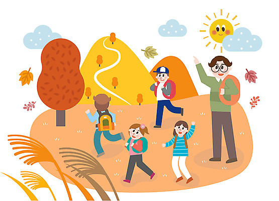 전신 학생 여자 남자 어린이 단풍 낙엽 일러스트 배낭 단풍나무 산 갈대 미소 사람 여러명 성인 야외 교사 등산 가을 가리킴 숲속 산길 가을소풍 국내일러스트 AI파일 나무 식물 직업 계절 길 다수 잎 가방 표정 손짓 소풍 트래킹 숲 파일형식 벡터 가을_계절