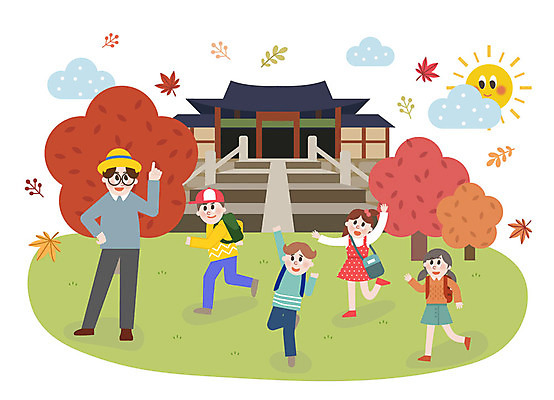 전신 학생 여자 남자 어린이 단풍 낙엽 일러스트 단풍나무 웃음 사람 여러명 성인 야외 교사 궁전 가을 체험학습 즐거움 전통체험 관람 가을소풍 국내일러스트 AI파일 나무 직업 계절 감정 다수 고건축 잎 표정 소풍 체험 파일형식 벡터 가을_계절